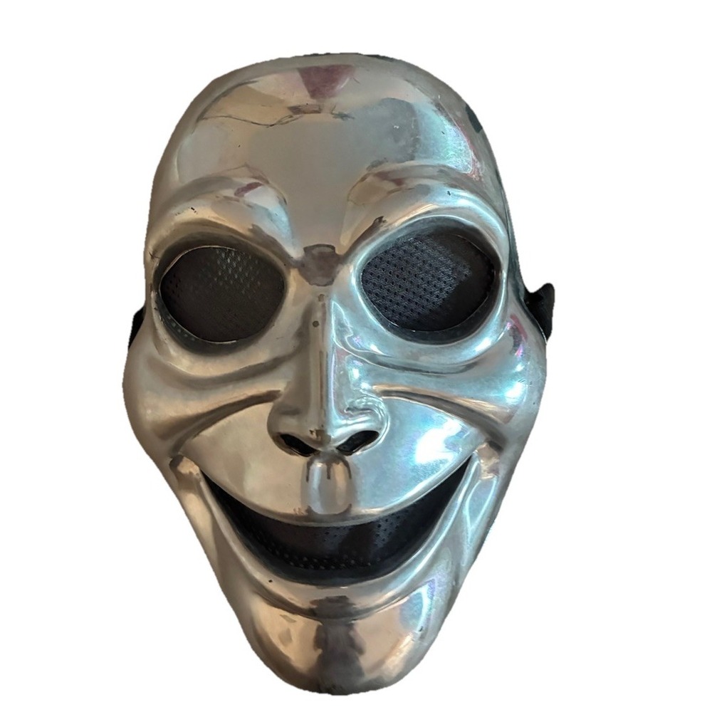 Seasonal Visions Halloween Mask Adults Metallic Ghost Horror Spooky *flaws‎